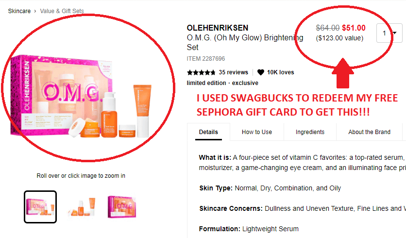 free sephora gift cards Swagbucks