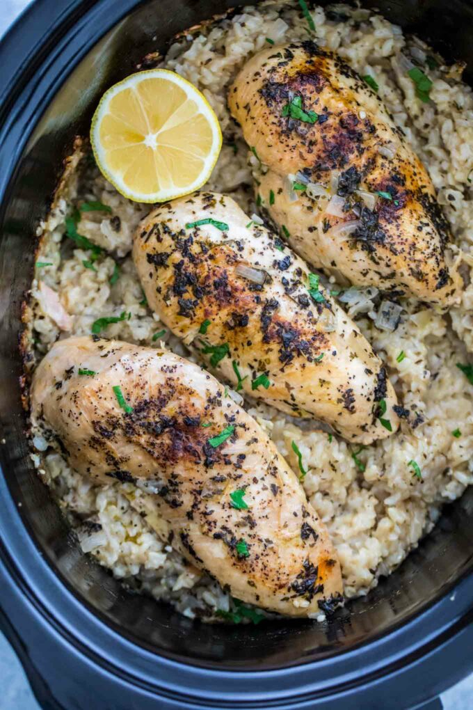 crockpot-healthy-chicken-and-rice