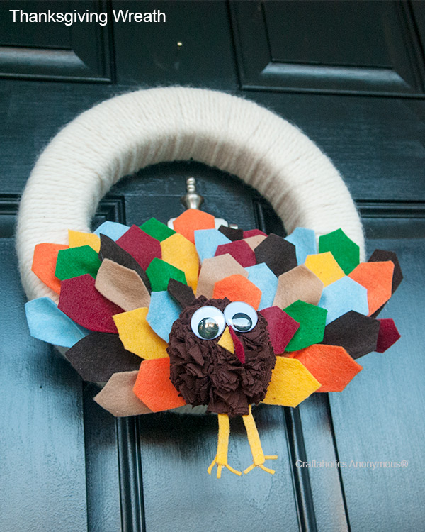 Colorful Turkey Wreath Craft