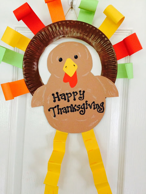 paper turkey plate with legs