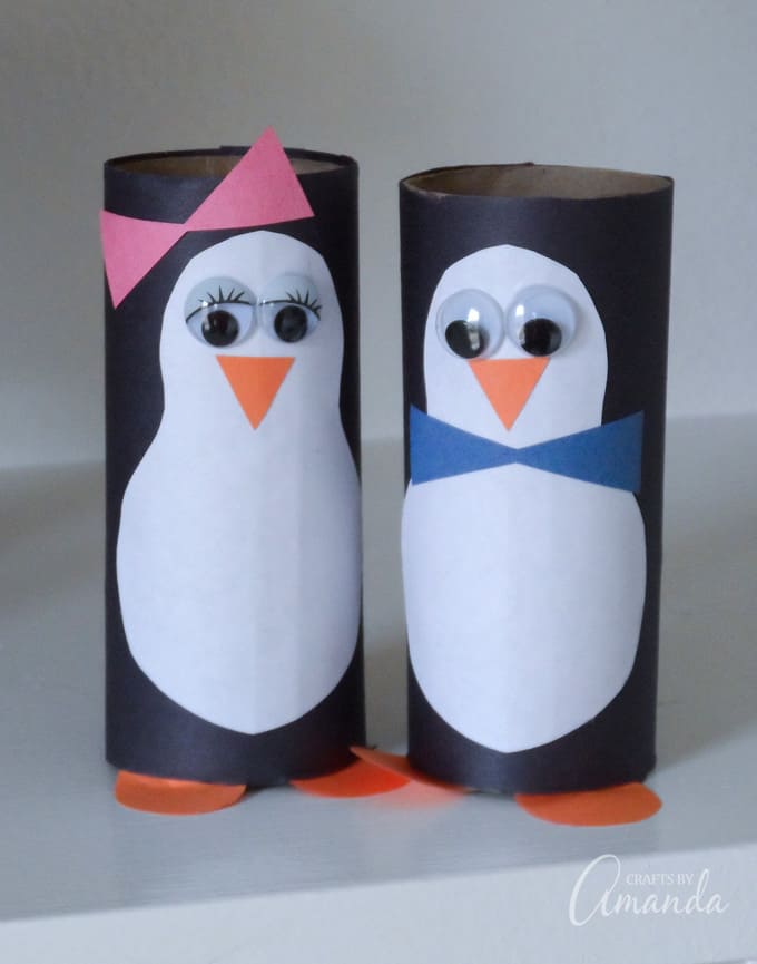 toilet paper roll penguin crafts