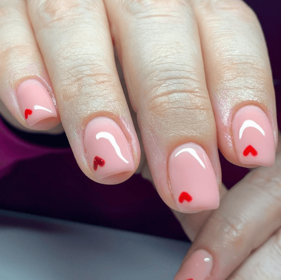 Baby-heart-nails-design