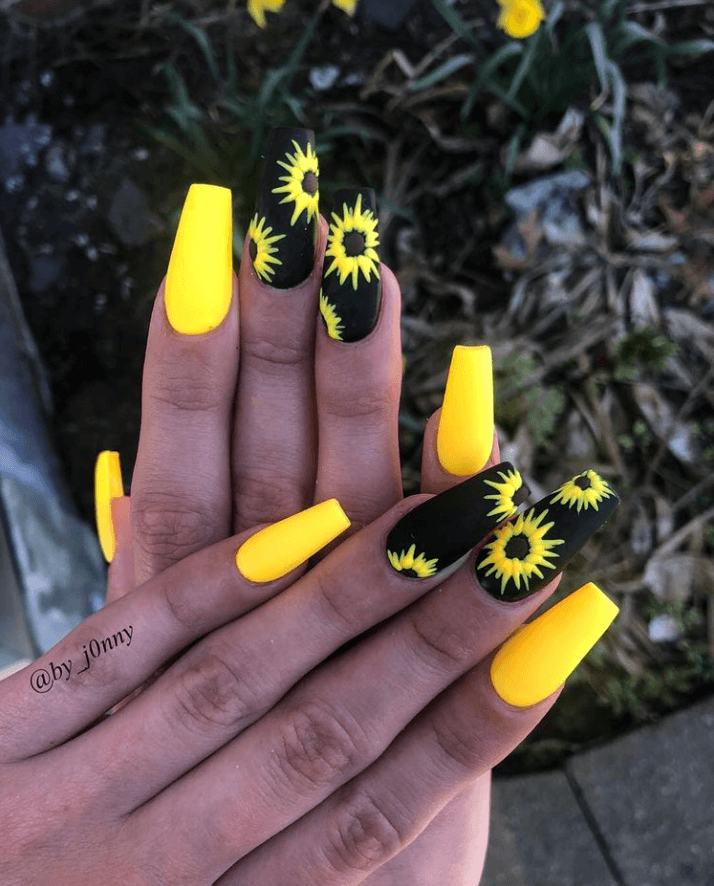 Bright-yellow-summer-nails