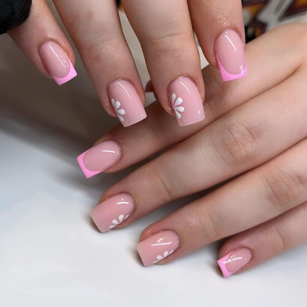 Light-pink-spring-floral-nails