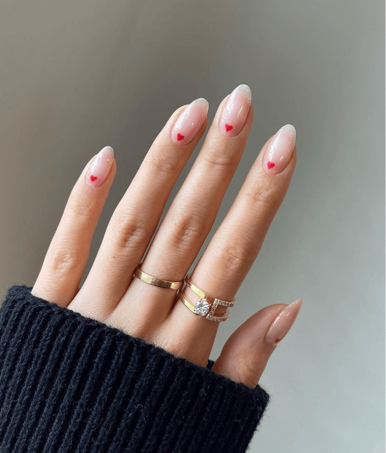 Tiny-hearts-pink-nails