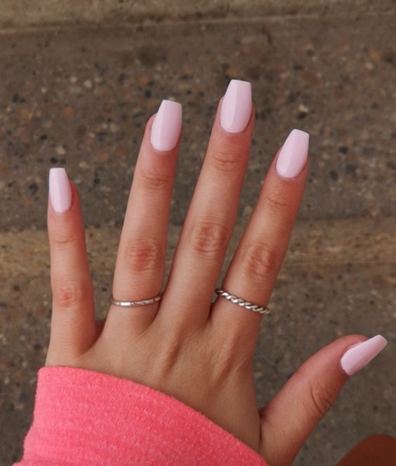 light pink gel nails
