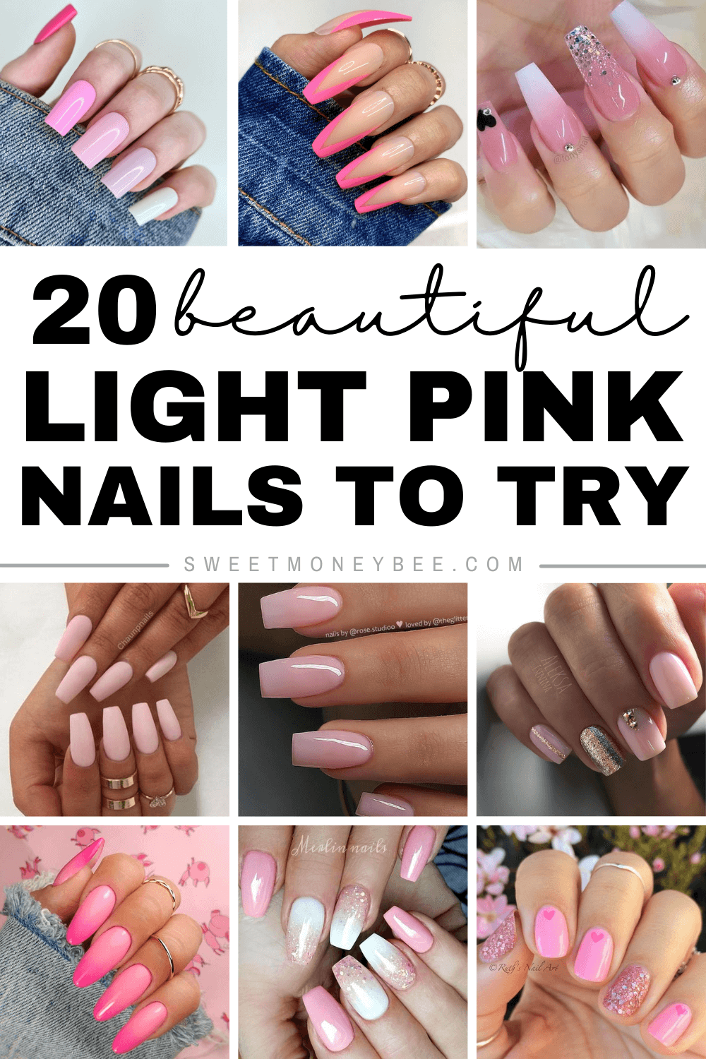 35+ Trendiest Light Pink Nails To Try This Season - Sweet Money Bee