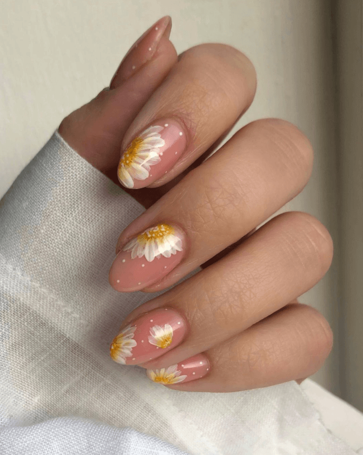 Classy-flower-nail-designs