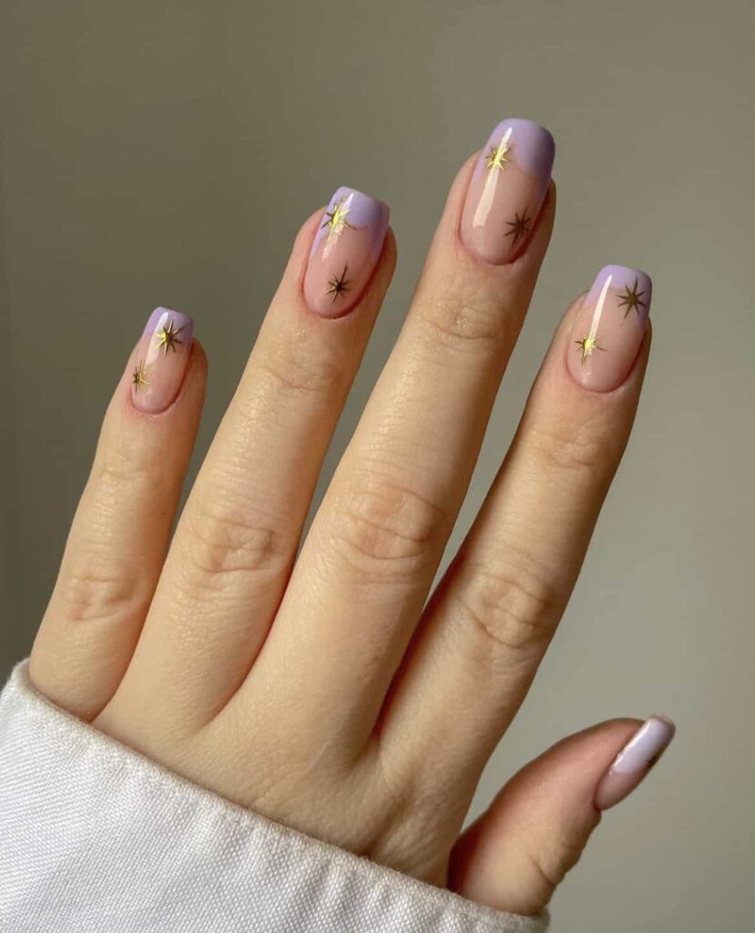 Lavender-star-nail-designs