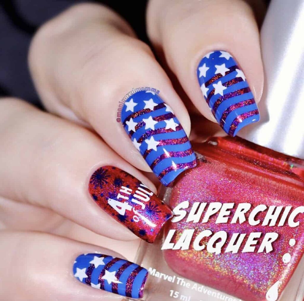 Red-blue-white-stamped-nails