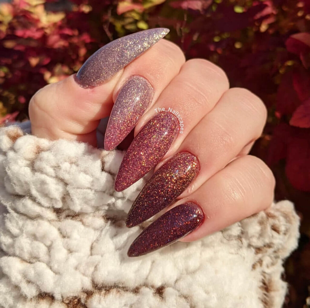 Fall-colors-glitter-nails