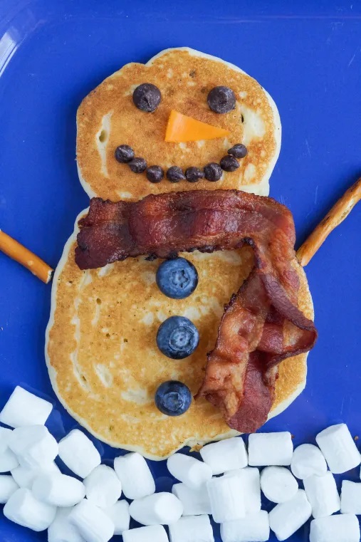 Snowman-pancakes