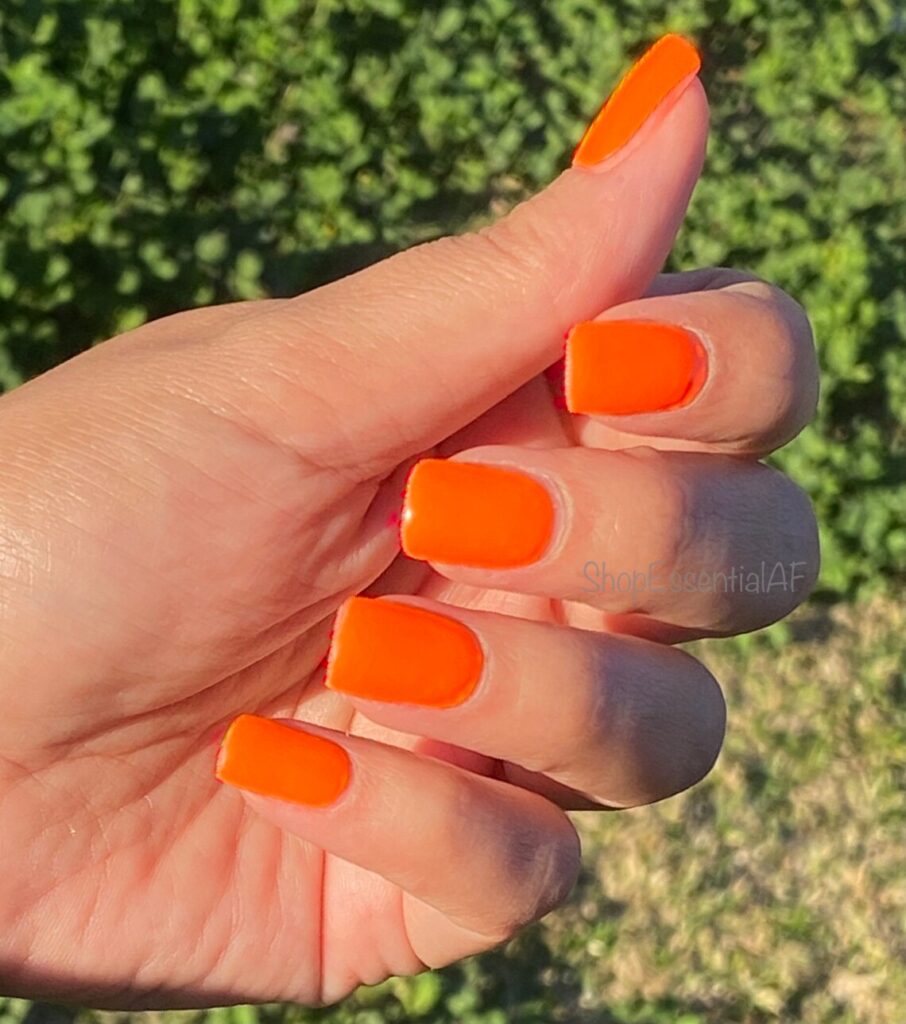 01-Neon Orange Nails