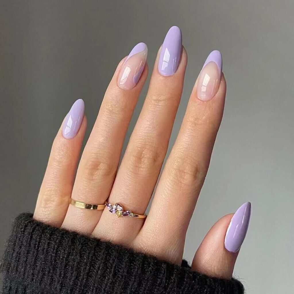 16-Light Purple Nails-J