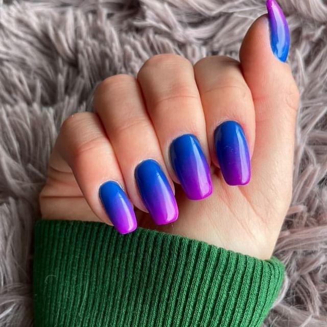 18-Royal Blue and Purple Nails