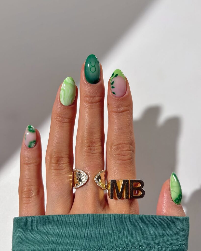 Ethereal-bull-majesty-dark-green-nails