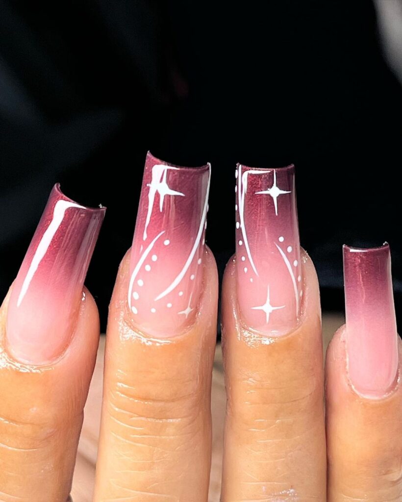 18-Attractive Pink and Nude Ombre Nails