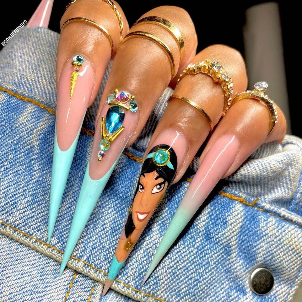 15-Disney Stiletto Nails