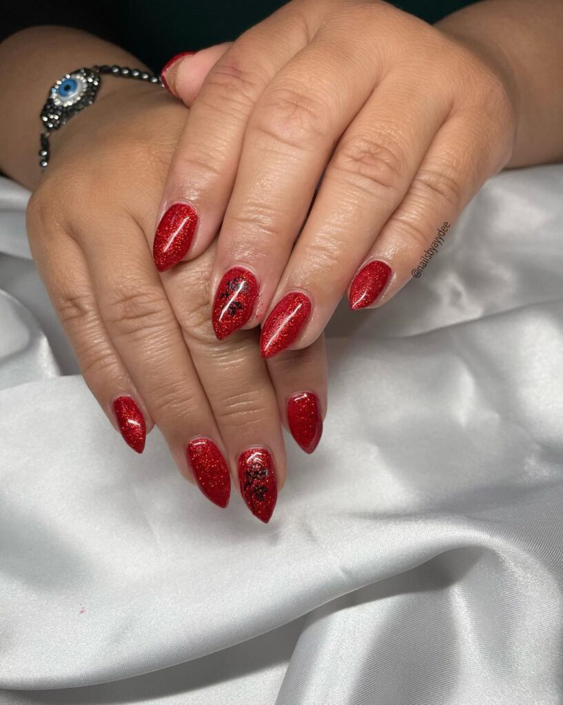 07-Bold and Sexy Red Stiletto Nails