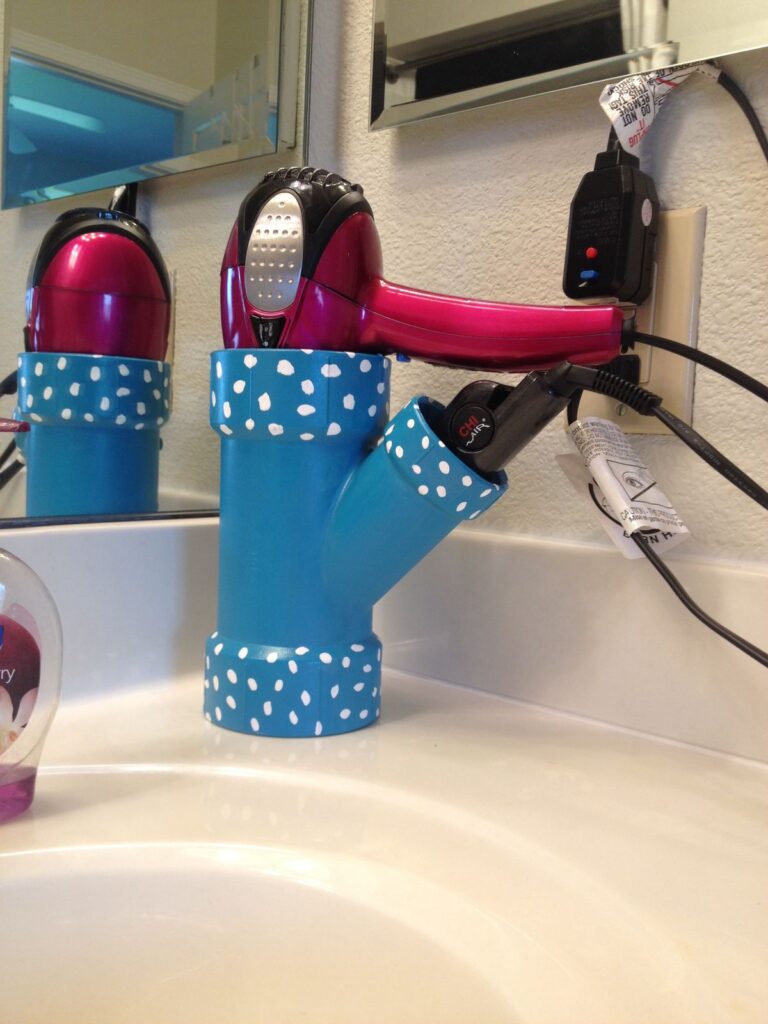 DIY-hair-dryer-holder-pvc-pipes