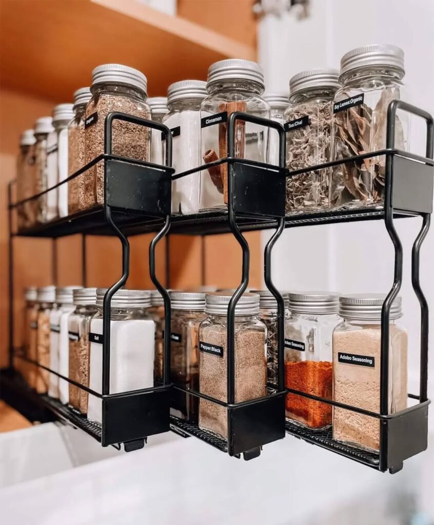 Pull-out-spice-rack-storage