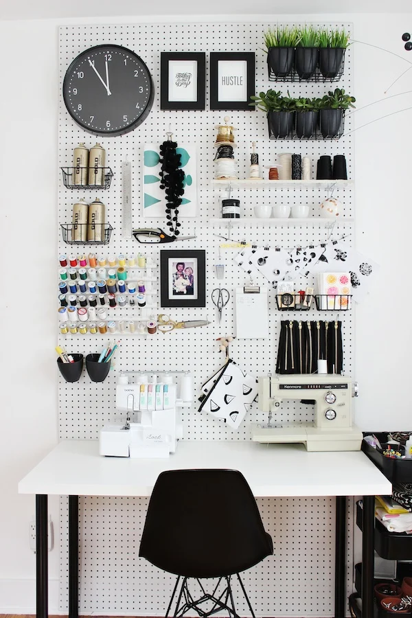 Workspace-pegboard-storage