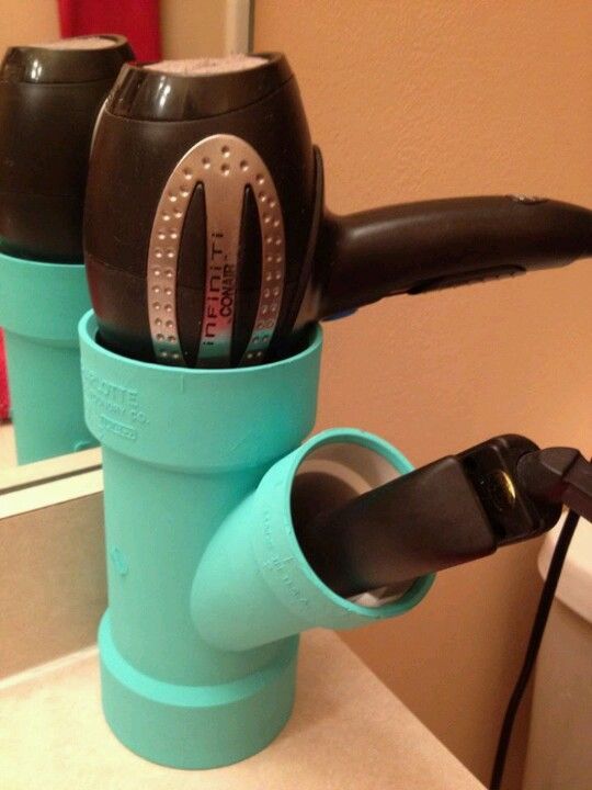 DIY-pvc-pipe-hair-dryer-storage