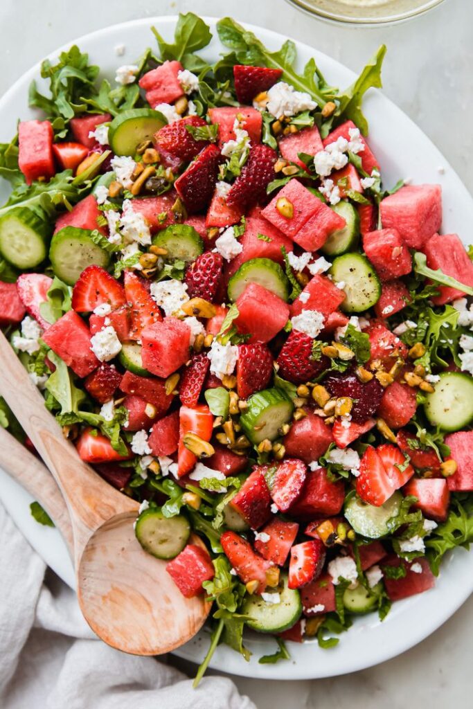 Strawberry-watermelon-salad