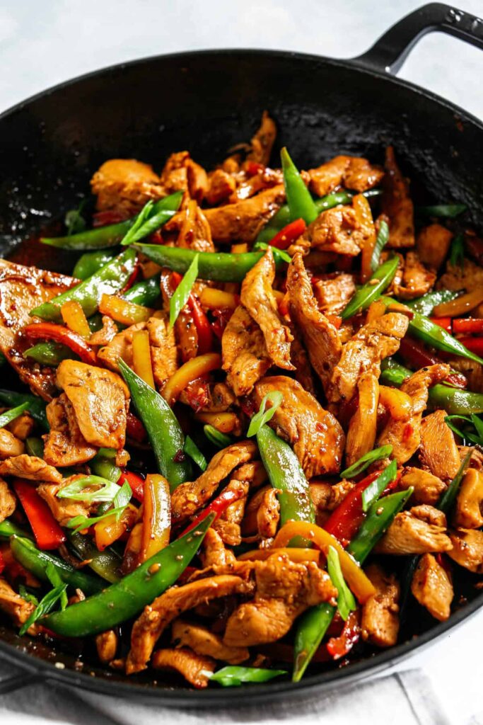 Firecracker-chicken-stir-fry-high-protein-meal
