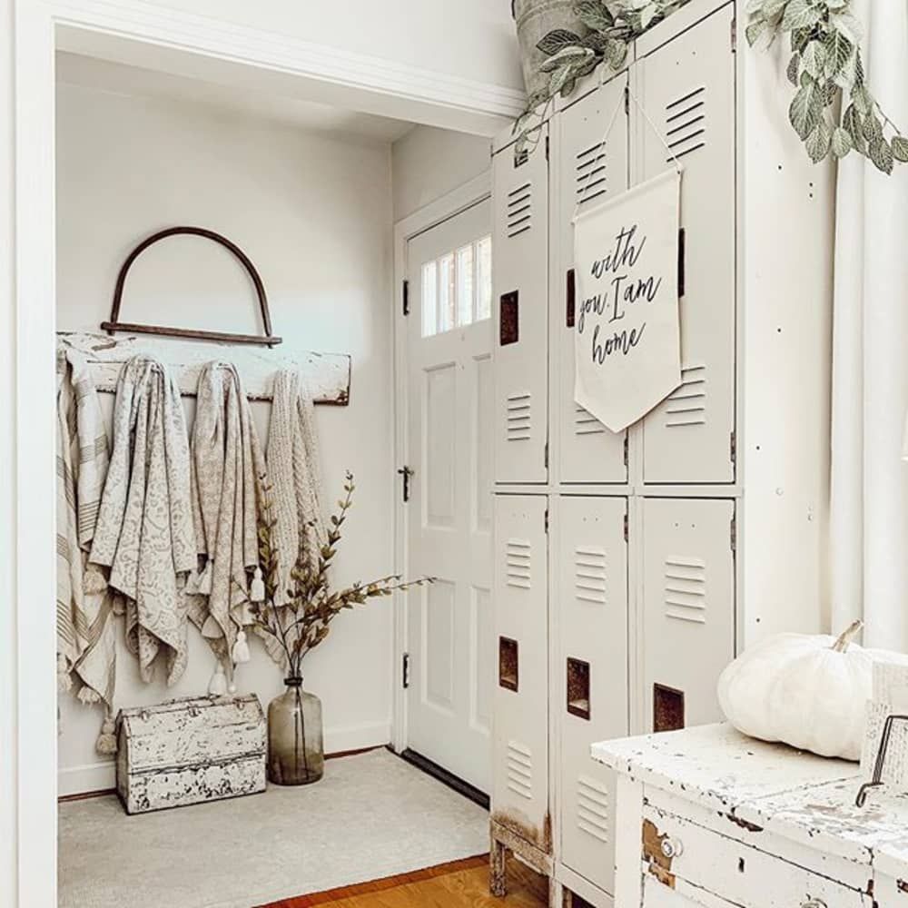 Repurposed-locker-storage-entryway