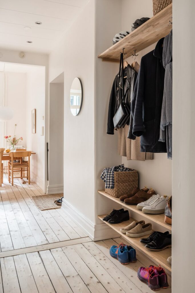Small-hallway-closet-storage