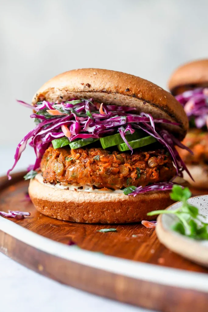 Spiced-lentil-burgers-fiber-rich