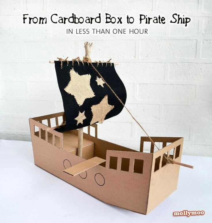 Carboard-box-pirate-ship-kids-craft